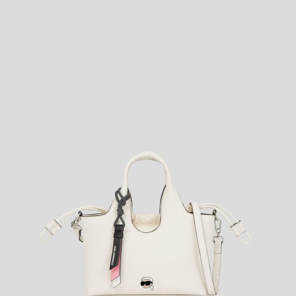 Karl Lagerfeld, Ikon Small Grainy Tote Bag, Femme, Blanc Cassé, Taille: X00