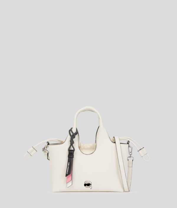 Karl Lagerfeld, Ikon Small Grainy Tote Bag, Femme, Blanc Cassé, Taille: X00