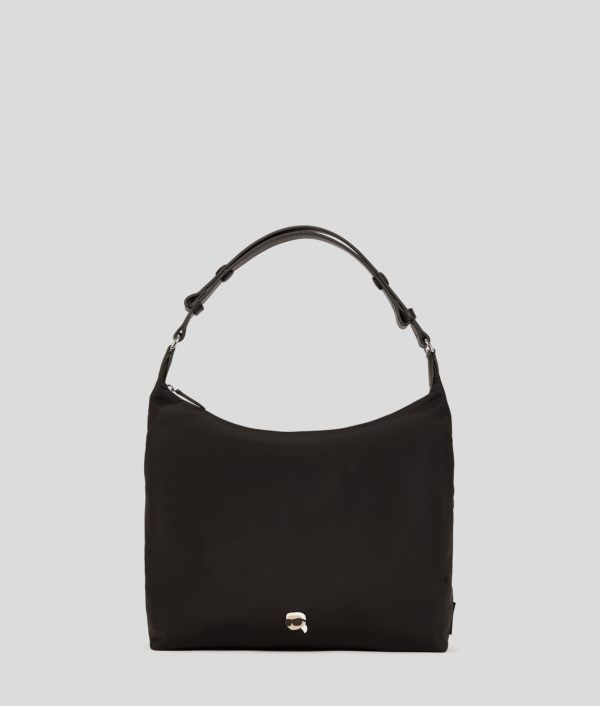 Karl Lagerfeld, Ikon Nylon Hobo Bag, Femme, Noir, Taille: X00