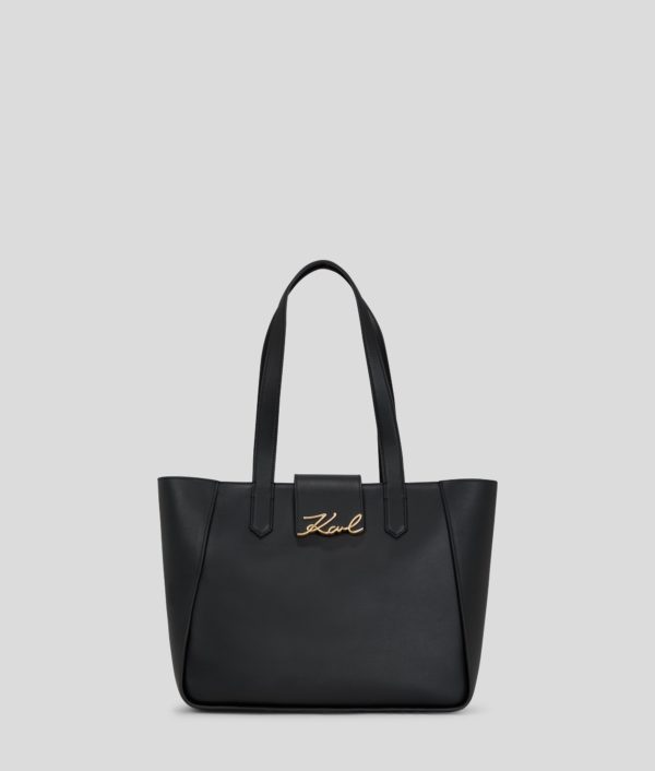 Karl Lagerfeld, K/signature Medium Tote Bag, Femme, Noir/Or, Taille: X00