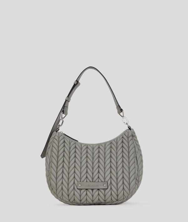 Karl Lagerfeld, K/weave Hobo Bag, Femme, Gris nuage, Taille: X00