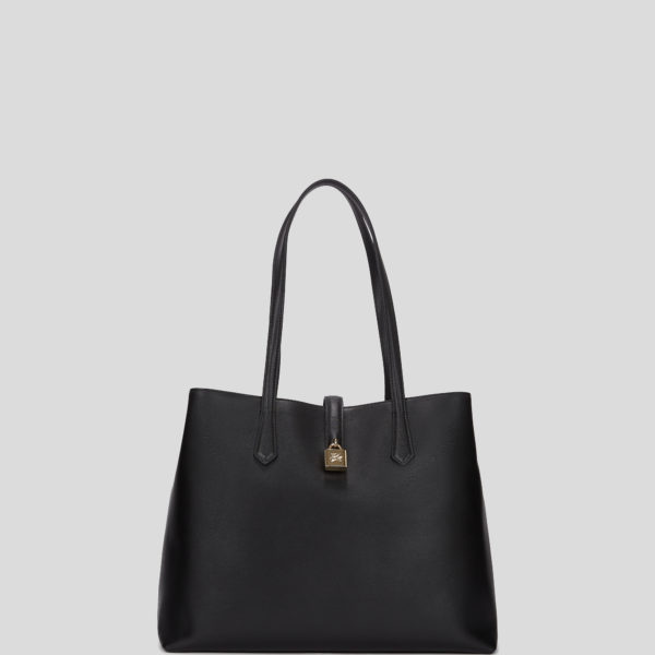 Karl Lagerfeld, K/autograph Padlock Medium Tote Bag, Femme, Noir/Or, Taille: X00
