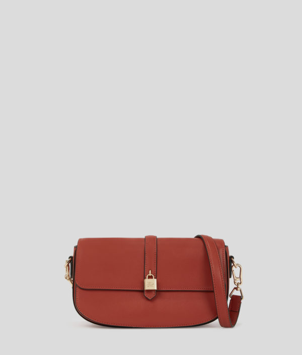 Karl Lagerfeld, K/autograph Padlock Shoulder Bag, Femme, Rouge Brique, Taille: X00