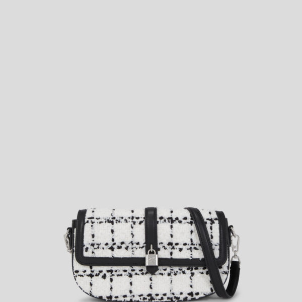 Karl Lagerfeld, K/autograph Bouclé Shoulder Bag, Femme, Noir Blanc Karl Boucle, Taille: X00