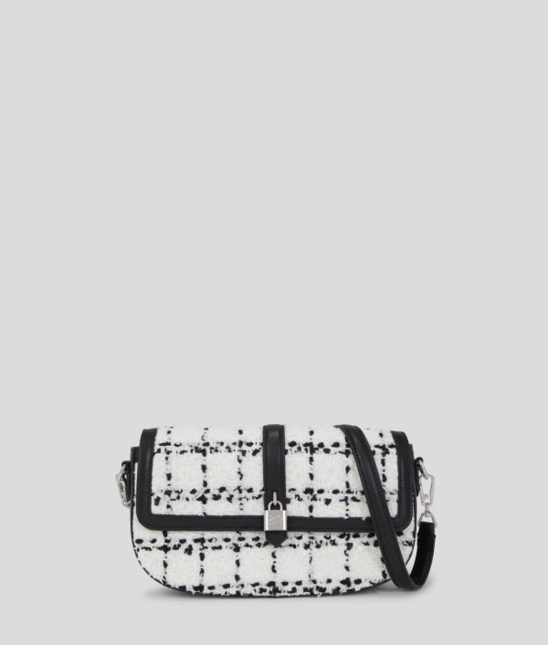 Karl Lagerfeld, K/autograph Bouclé Shoulder Bag, Femme, Noir Blanc Karl Boucle, Taille: X00
