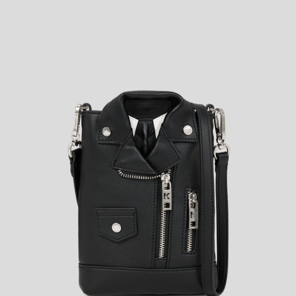 Karl Lagerfeld, Ikon Biker Jacket Crossbody Bag, Femme, Noir, Taille: X00