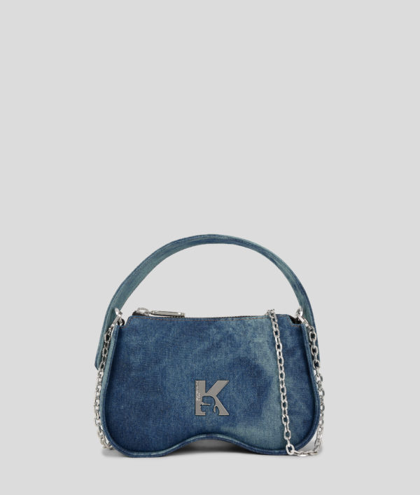 Karl Lagerfeld, Sunglasses Denim Top-handle Bag, Femme, Visuel teinté Bleu lavé, Taille: X00