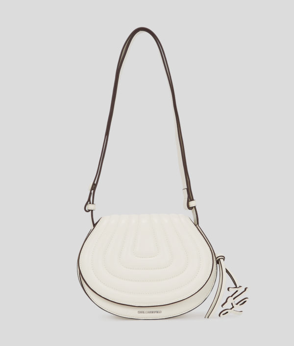 Karl Lagerfeld, K/wellen Saddle Bag, Femme, Blanc Cassé, Taille: X00