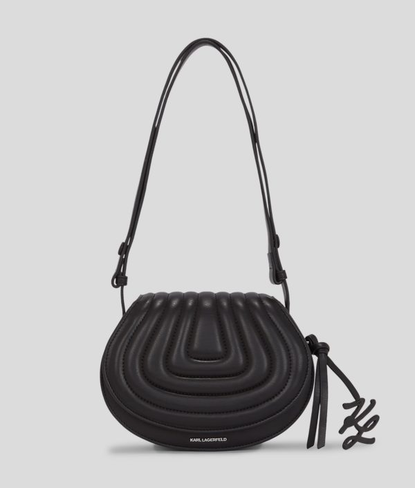 Karl Lagerfeld, K/wellen Saddle Bag, Femme, Noir, Taille: X00