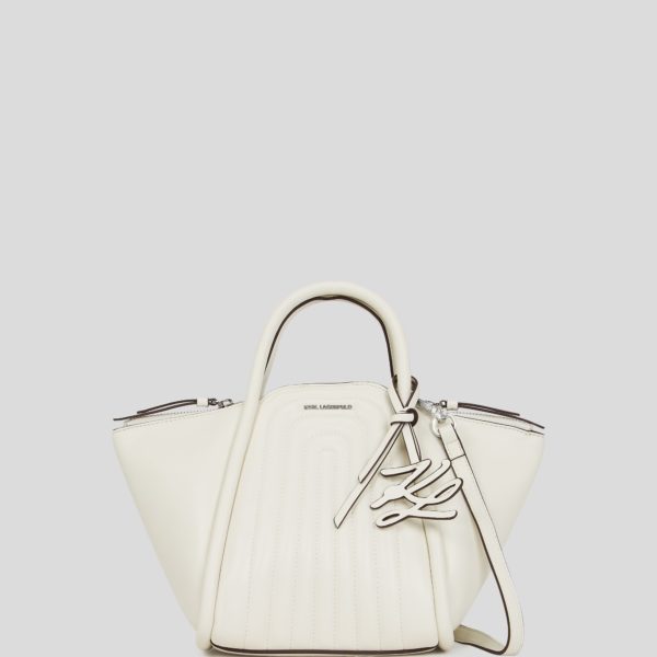 Karl Lagerfeld, K/wellen Tote Bag, Femme, Blanc Cassé, Taille: X00