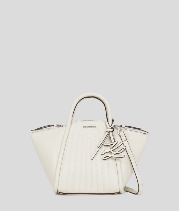 Karl Lagerfeld, K/wellen Tote Bag, Femme, Blanc Cassé, Taille: X00