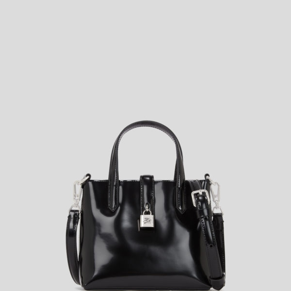 Karl Lagerfeld, K/autograph Leather Mini Tote Bag, Femme, Noir, Taille: X00