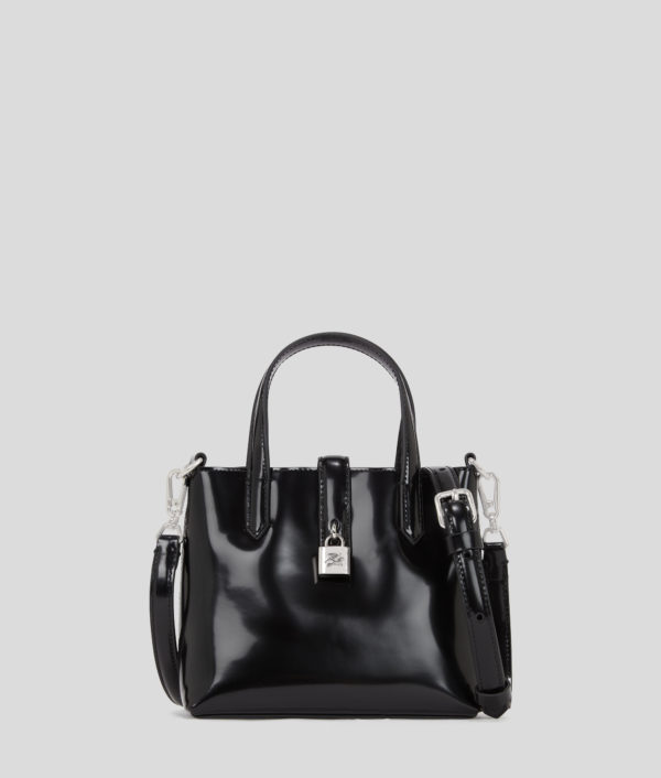 Karl Lagerfeld, K/autograph Leather Mini Tote Bag, Femme, Noir, Taille: X00