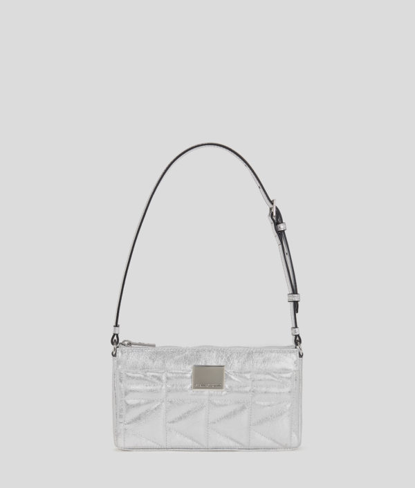 Karl Lagerfeld, K/kuilt Small Shoulder Bag, Femme, Argent, Taille: X00