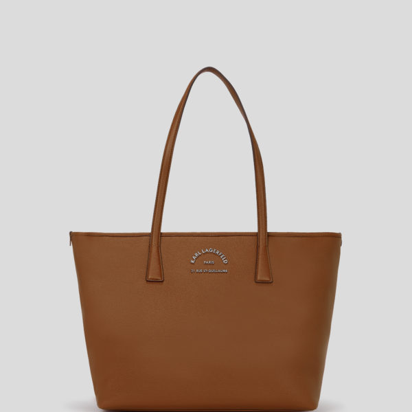 Karl Lagerfeld, Rue St-guillaume Metal Tote Bag, Femme, Tan foncé, Taille: X00