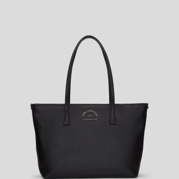 Karl Lagerfeld, Rue St-guillaume Metal Tote Bag, Femme, Noir, Taille: X00