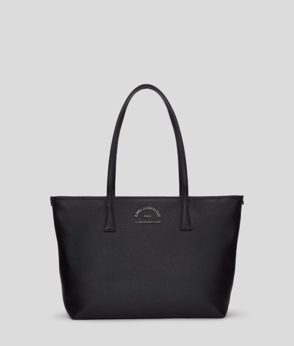 Karl Lagerfeld, Rue St-guillaume Metal Tote Bag, Femme, Noir, Taille: X00