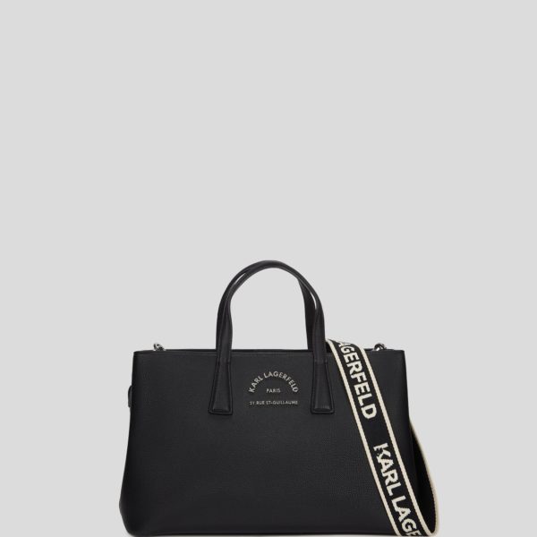 Karl Lagerfeld, Rue St-guillaume Metal Satchel Bag, Femme, Noir, Taille: X00