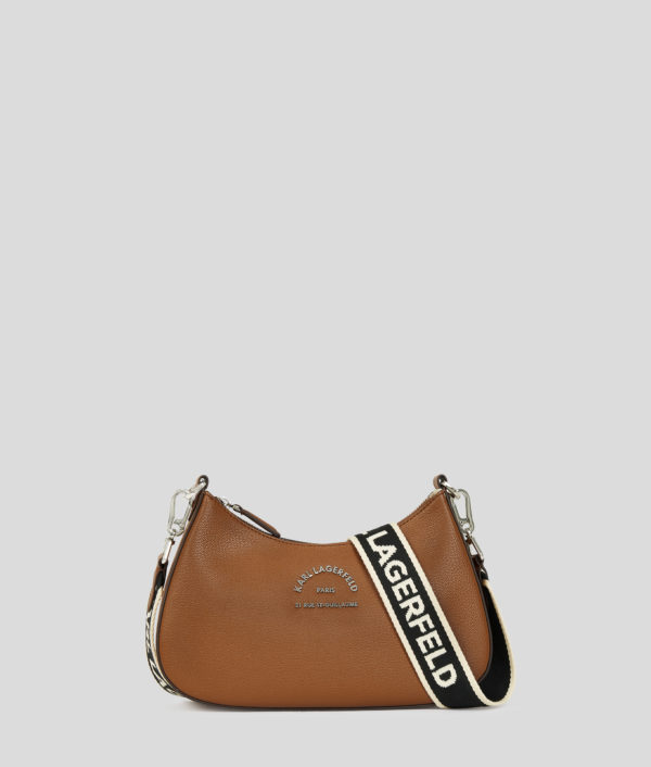 Karl Lagerfeld, Rue St-guillaume Metal Shoulder Bag, Femme, Tan foncé, Taille: X00