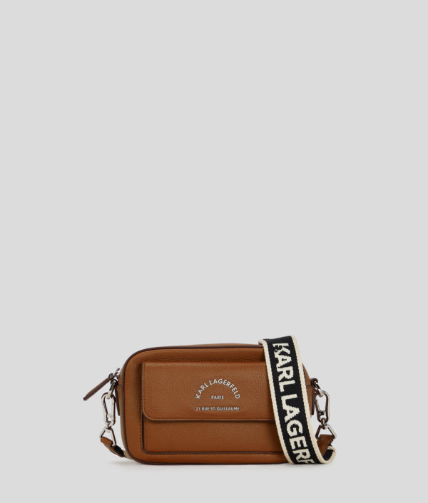 Karl Lagerfeld, Rue St-guillaume Metal Crossbody Bag, Femme, Tan foncé, Taille: X00
