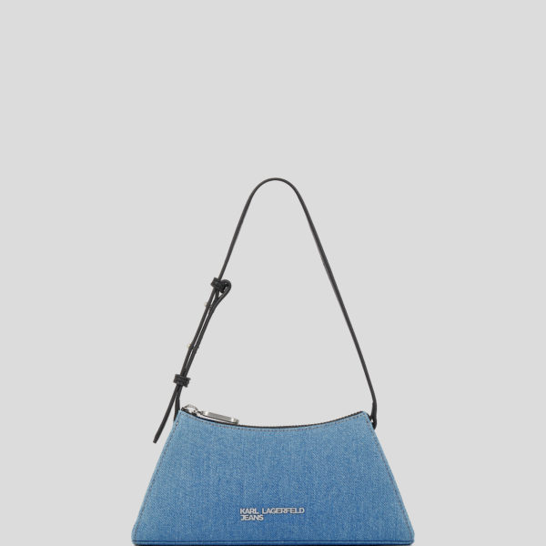 Karl Lagerfeld, Metal Klj Logo Denim Shoulder Bag, Femme, Marbre bleu vif, Taille: X00