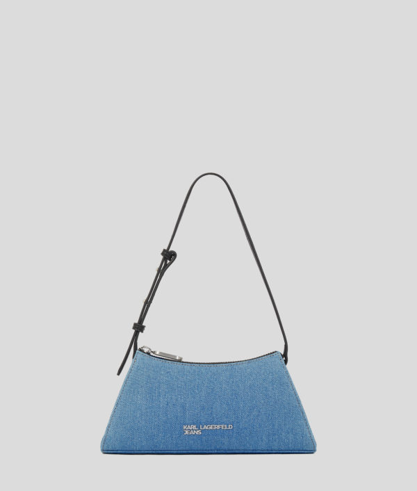 Karl Lagerfeld, Metal Klj Logo Denim Shoulder Bag, Femme, Marbre bleu vif, Taille: X00