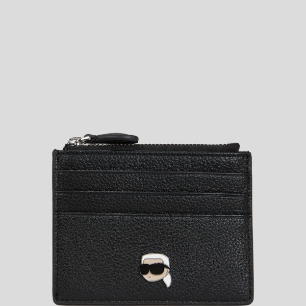 Karl Lagerfeld, Ikon Grainy Cardholder, Femme, Noir, Taille: X00