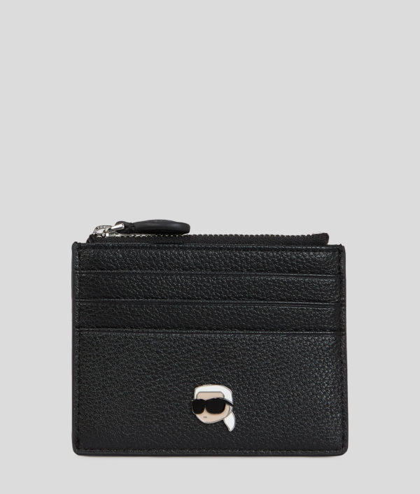 Karl Lagerfeld, Ikon Grainy Cardholder, Femme, Noir, Taille: X00