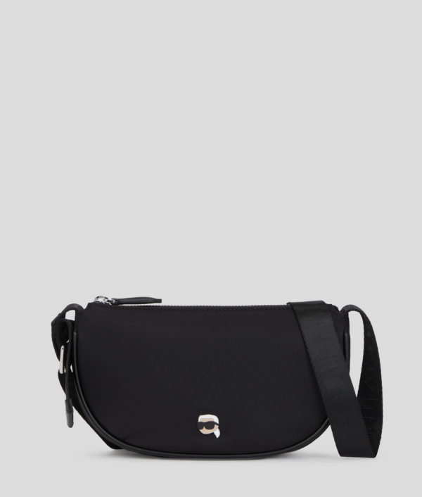 Karl Lagerfeld, Ikon Nylon Crossbody Pouch, Femme, Noir, Taille: X00