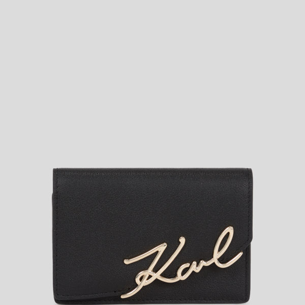 Karl Lagerfeld, K/signature Small Wallet, Femme, Noir/Or, Taille: X00