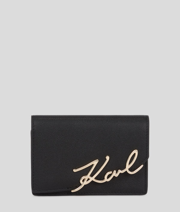 Karl Lagerfeld, K/signature Small Wallet, Femme, Noir/Or, Taille: X00
