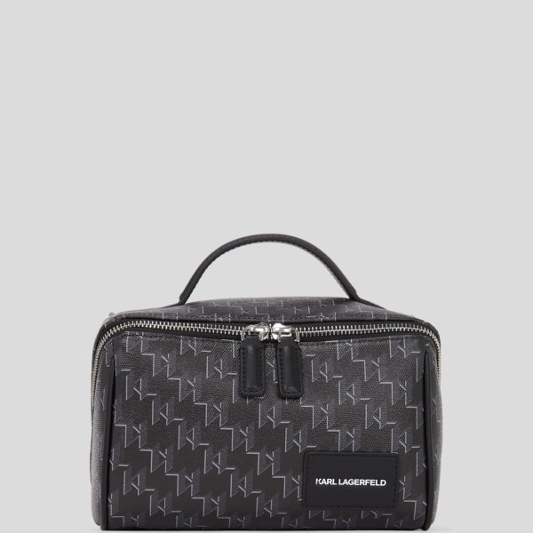 Karl Lagerfeld, K/voyage Wash Bag, Femme, Monogramme noir, Taille: X00