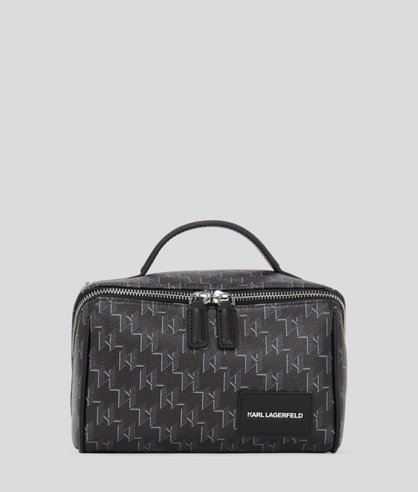Karl Lagerfeld, K/voyage Wash Bag, Femme, Monogramme noir, Taille: X00