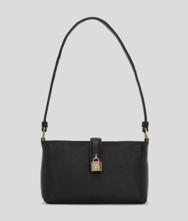 Karl Lagerfeld, K/autograph Padlock Shoulder Pouch, Femme, Noir/Or, Taille: X00