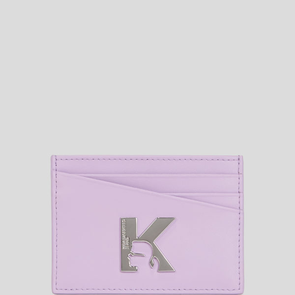 Karl Lagerfeld, Geo Leather Cardholder, Femme, Lavendula, Taille: X00