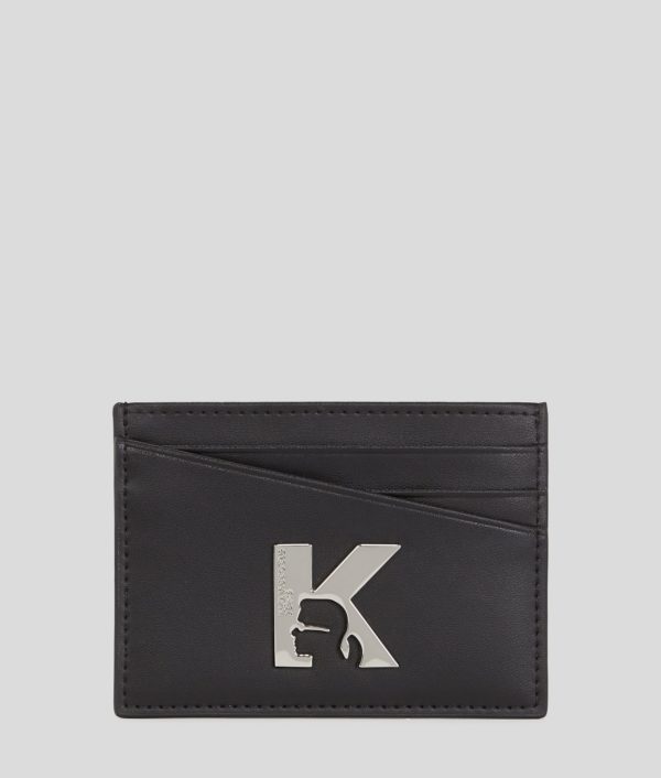 Karl Lagerfeld, Geo Leather Cardholder, Femme, Noir, Taille: X00