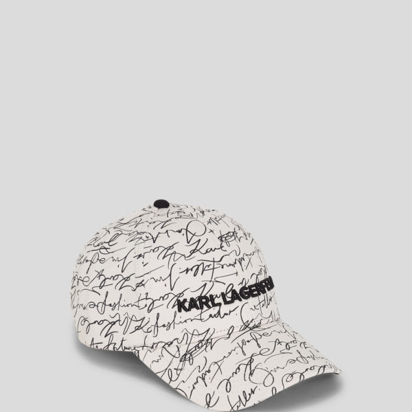 Karl Lagerfeld, K/essential Scribble Cap, Femme, Crème Cannoli, Taille: X00