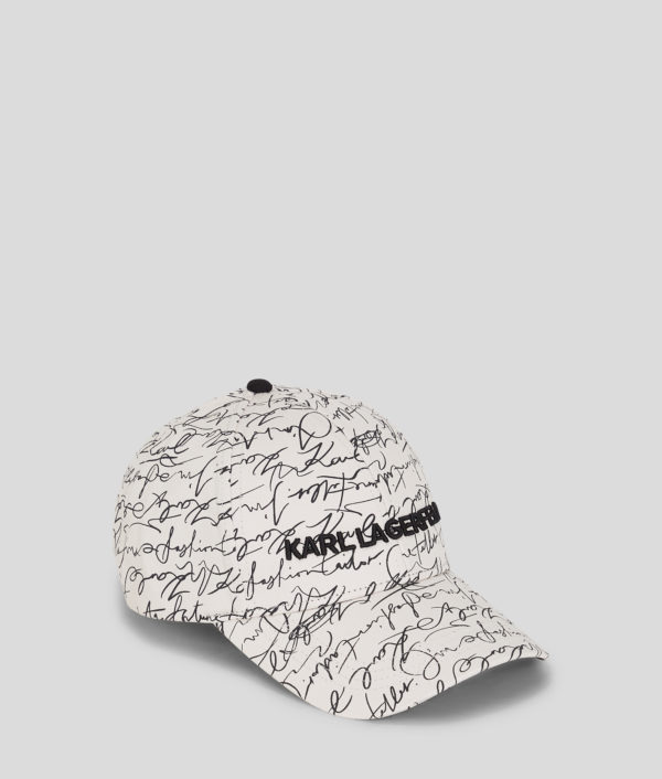 Karl Lagerfeld, K/essential Scribble Cap, Femme, Crème Cannoli, Taille: X00
