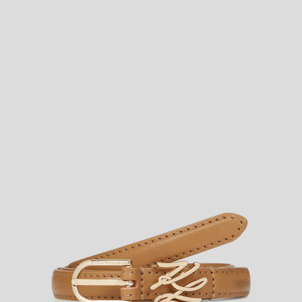 Karl Lagerfeld, K/autograph Slider Belt, Femme, Caramel, Taille: X95