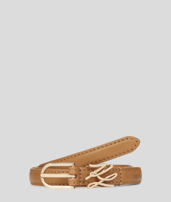 Karl Lagerfeld, K/autograph Slider Belt, Femme, Caramel, Taille: X95