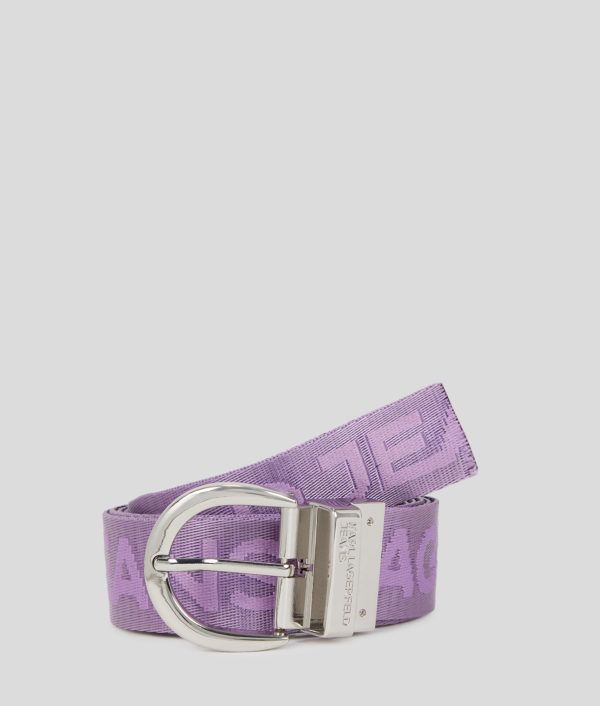 Karl Lagerfeld, Reversible Webbing Belt, Femme, Lavendula, Taille: X95