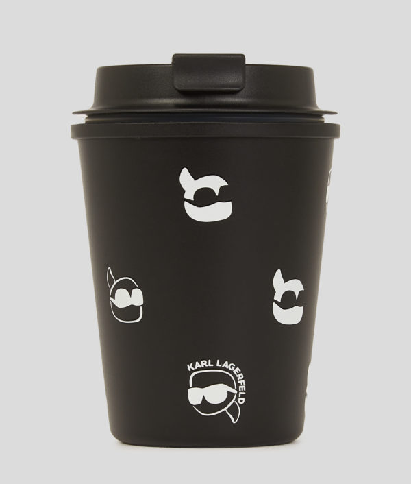Karl Lagerfeld, Ikon All-over-print Travel Mug, Femme, Karl Dot All Over Print Noir, Taille: X00