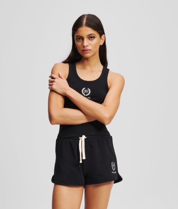 Karl Lagerfeld, Hotel Karl Loungewear Sweatshorts, Femme, Noir, Taille: XXS