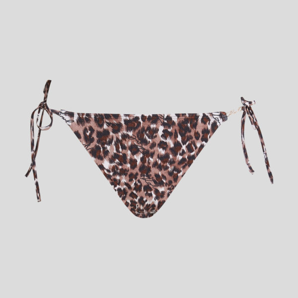 Karl Lagerfeld, Side-tie Bikini Bottoms, Femme, Léopard Signature, Taille: XXS