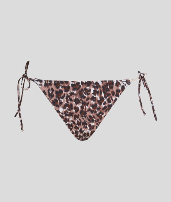 Karl Lagerfeld, Side-tie Bikini Bottoms, Femme, Léopard Signature, Taille: XXS