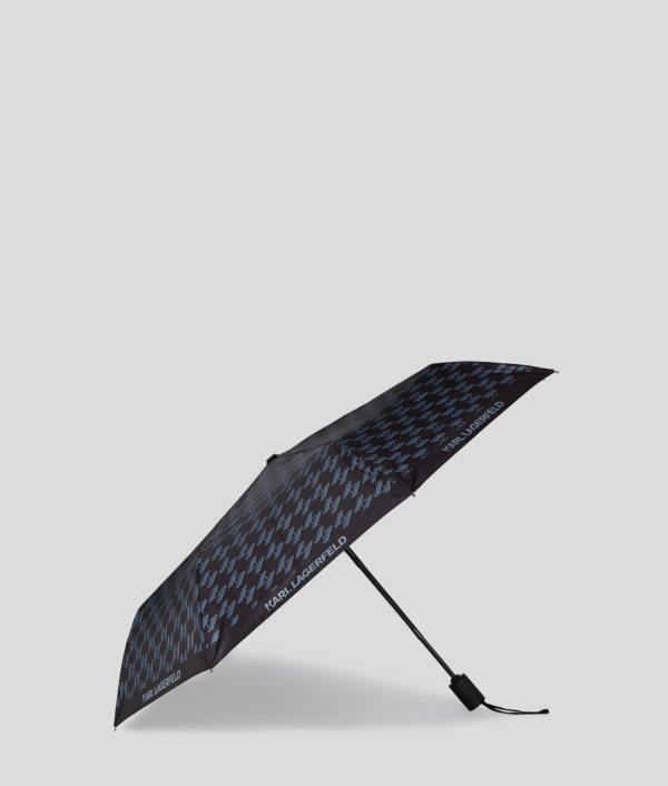 Karl Lagerfeld, K/voyage Small Umbrella, Femme, Monogramme noir, Taille: X00