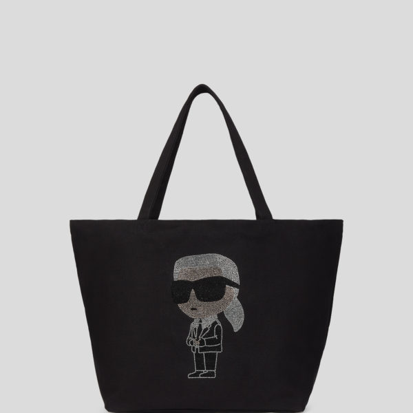 Karl Lagerfeld, Ikon Rhinestone Shopper, Femme, Noir, Taille: X00