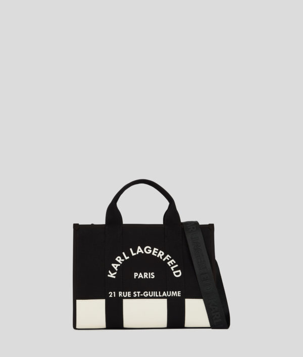 Karl Lagerfeld, Rue St-guillaume Medium Tote Bag, Femme, Crème Cannoli-Noir, Taille: X00