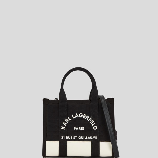 Karl Lagerfeld, Rue St-guillaume Mini Tote Bag, Femme, Crème Cannoli-Noir, Taille: X00