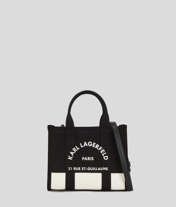 Karl Lagerfeld, Rue St-guillaume Mini Tote Bag, Femme, Crème Cannoli-Noir, Taille: X00